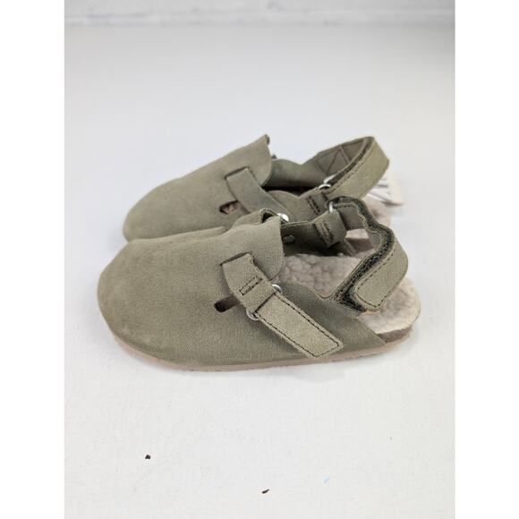Zara Toddler Eu 24 7.5 US Split Slingback Leather Clogs - Faux Fur Sole - Picture 5 of 8